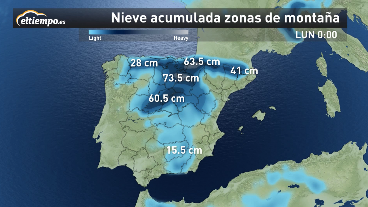 Evolución de las nevadas en los próximos días