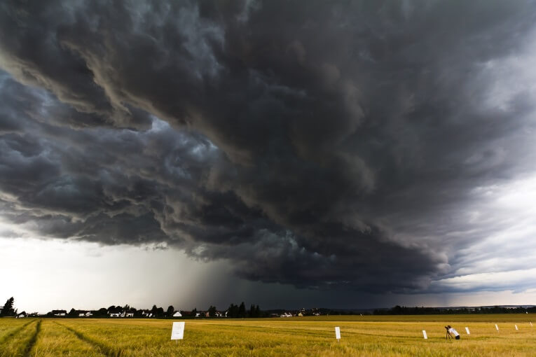 lluvia en el campo