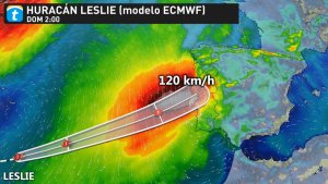 Leslie llegará hoy con categoría de huracán a la Península Ibérica