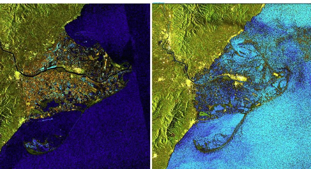 Imágenes del delta del Ebro captadas por satélites (Sentinel Hub)