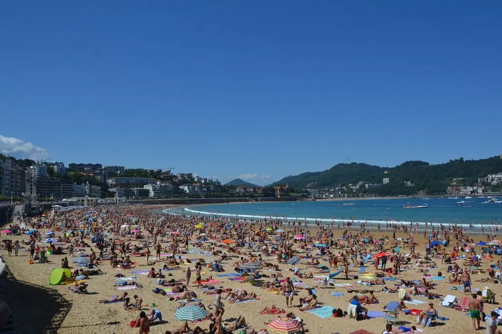 playa de la concha en San Sebastián