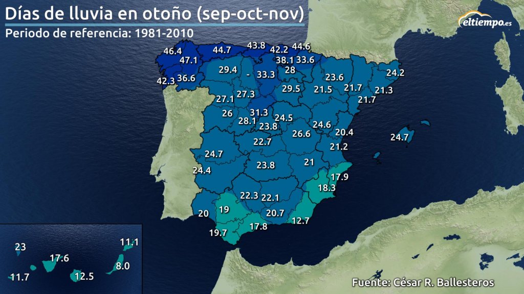 ¿Por qué el otoño es la estación más lluviosa en media España?