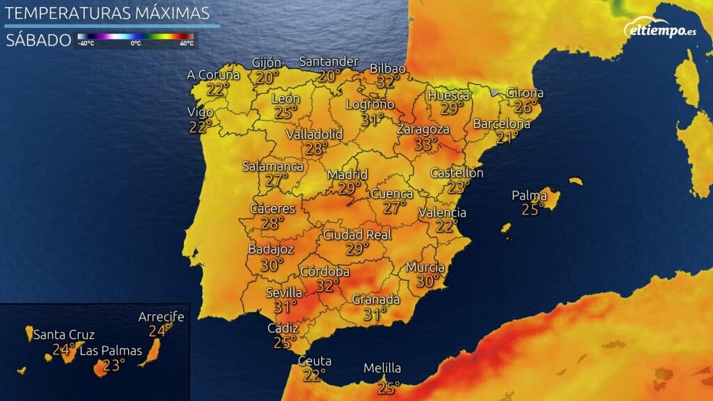 temperatura sabado