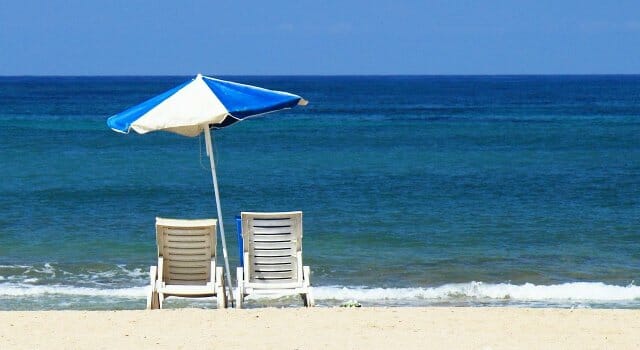 playa radiación ultravioleta
