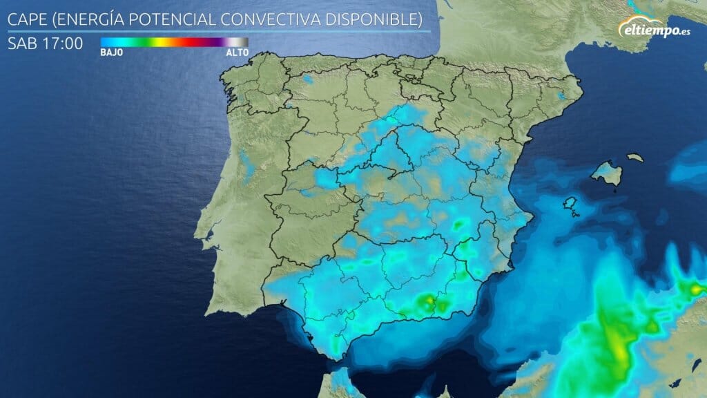 CAPE del sábado con la DANA