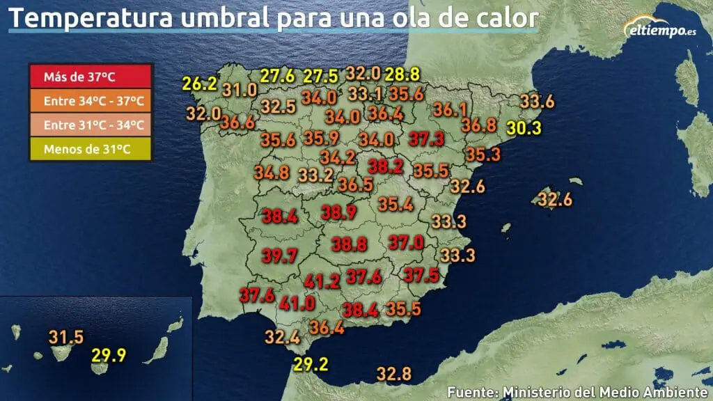 ¿Cuándo se produce una ola de calor? Temperatura umbral ola de calor en España