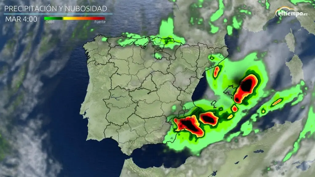 Precipitaciones intensas en el área mediterránea a principios de la próxima semana. 