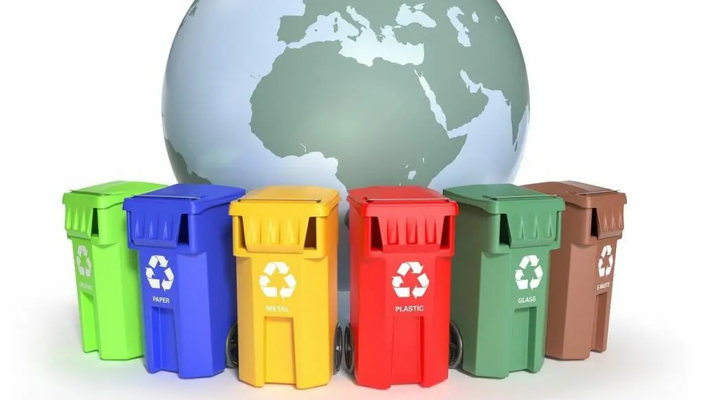 contenedores de reciclaje por colores