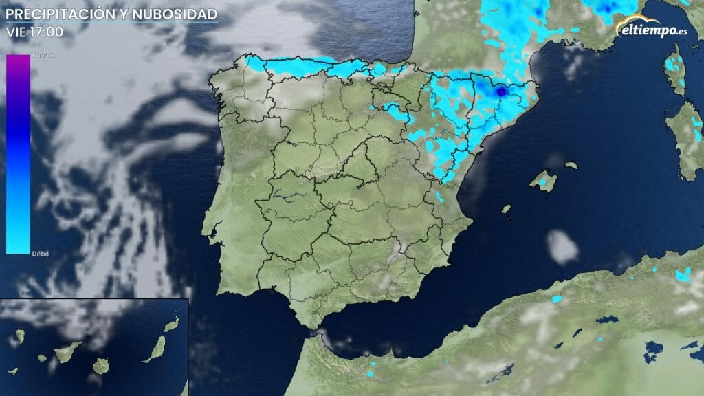Precipitaciones la tarde del viernes 5 de agosto. 