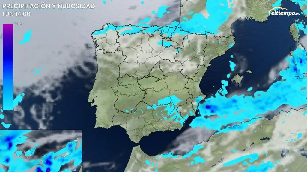 Precipitaciones previstas la tarde del lunes 26 de septiembre. Qué tiempo hará la próxima semana