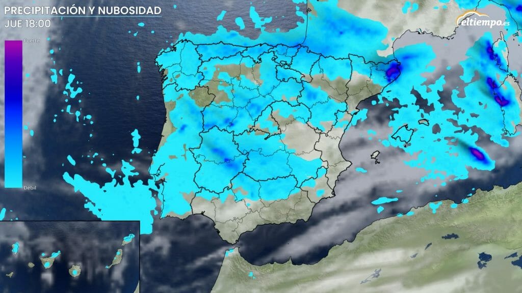 Precipitaciones previstas para el jueves 29, el "veranillo" será "inviernillo" y pasado por agua. veranillo de San Miguel 