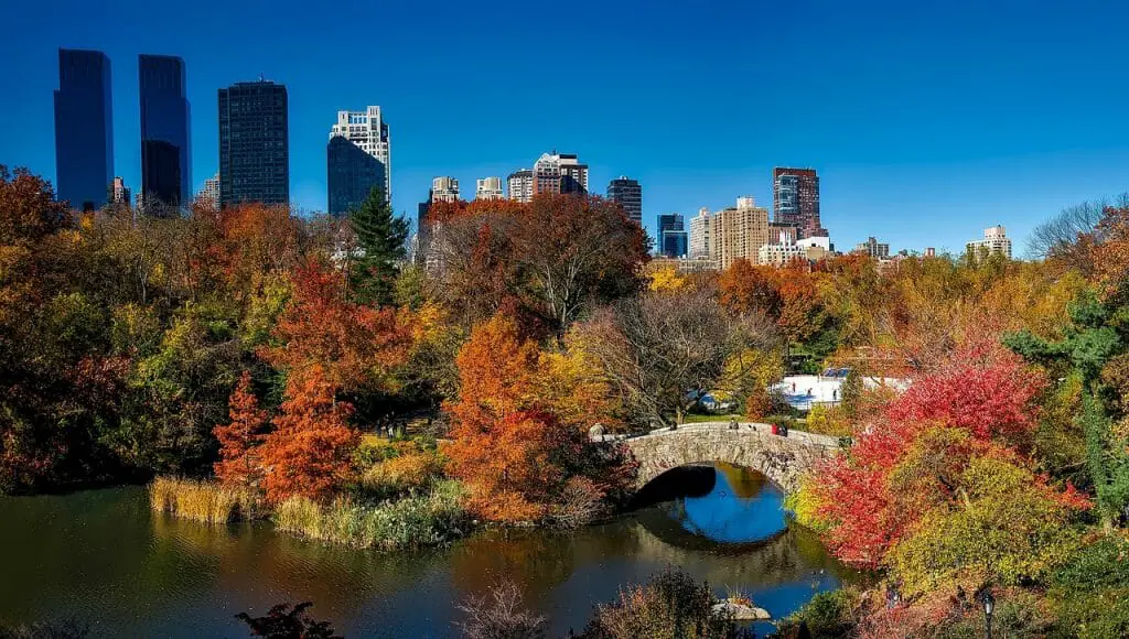 Los mejores destinos para viajar en octubre central park en otoño nueva york