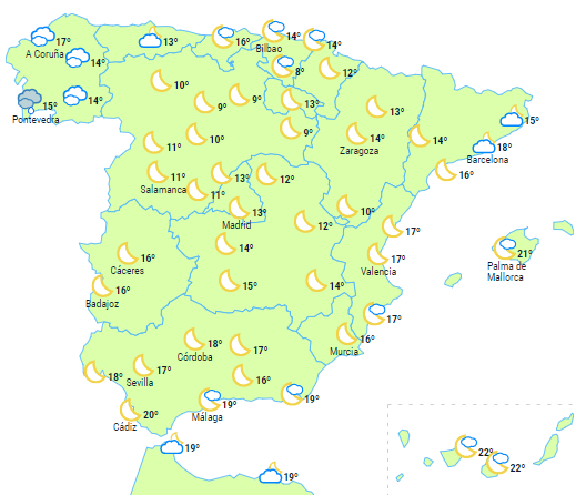 El Tiempo El Fin De Semana Pocas Lluvias Y Temperaturas Altas Para La