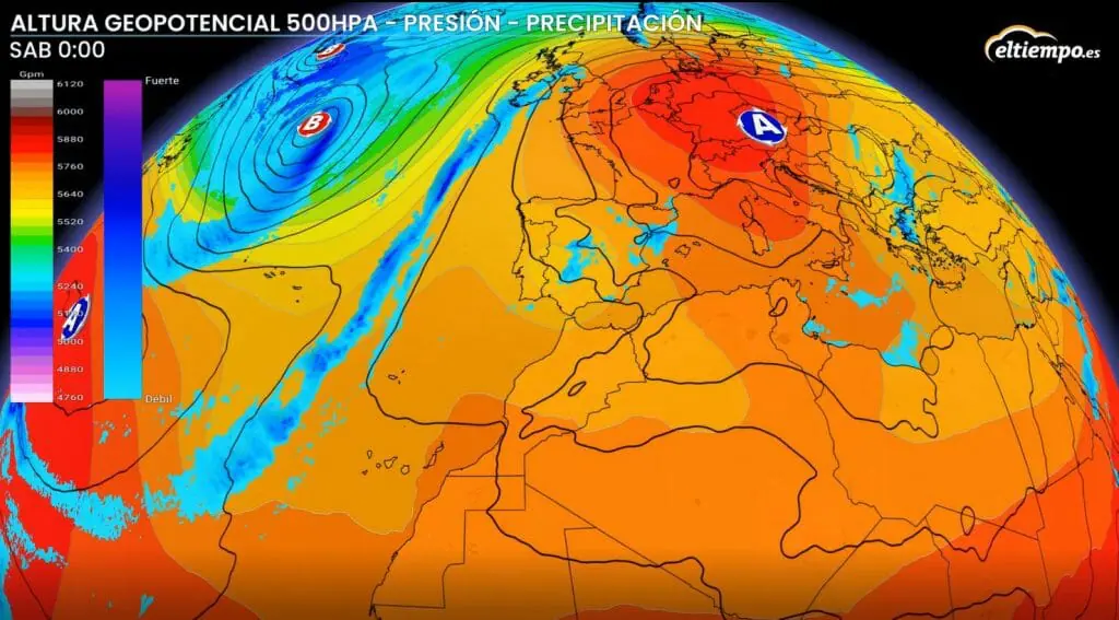 Situación de lluvias en el Mediterráneo y DANA prevista para el sábado