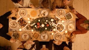ideas para mesas de Navidad sostenibles
