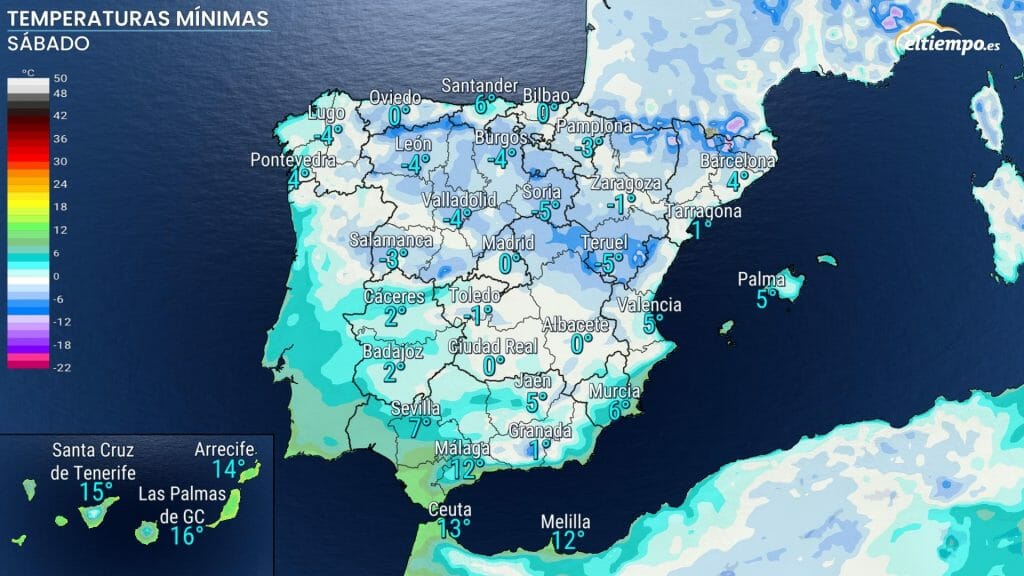 qué tiempo hará el fin de semana mínimas sábado