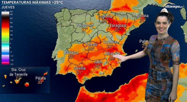 La semana que viene hará más calor en España:  temperaturas propias de junio