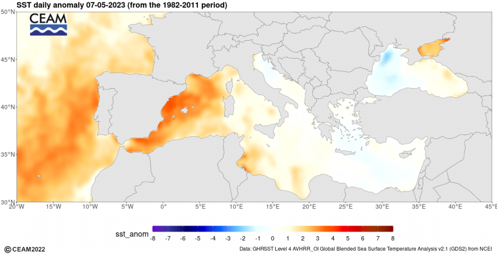 ola de calor marina en España
