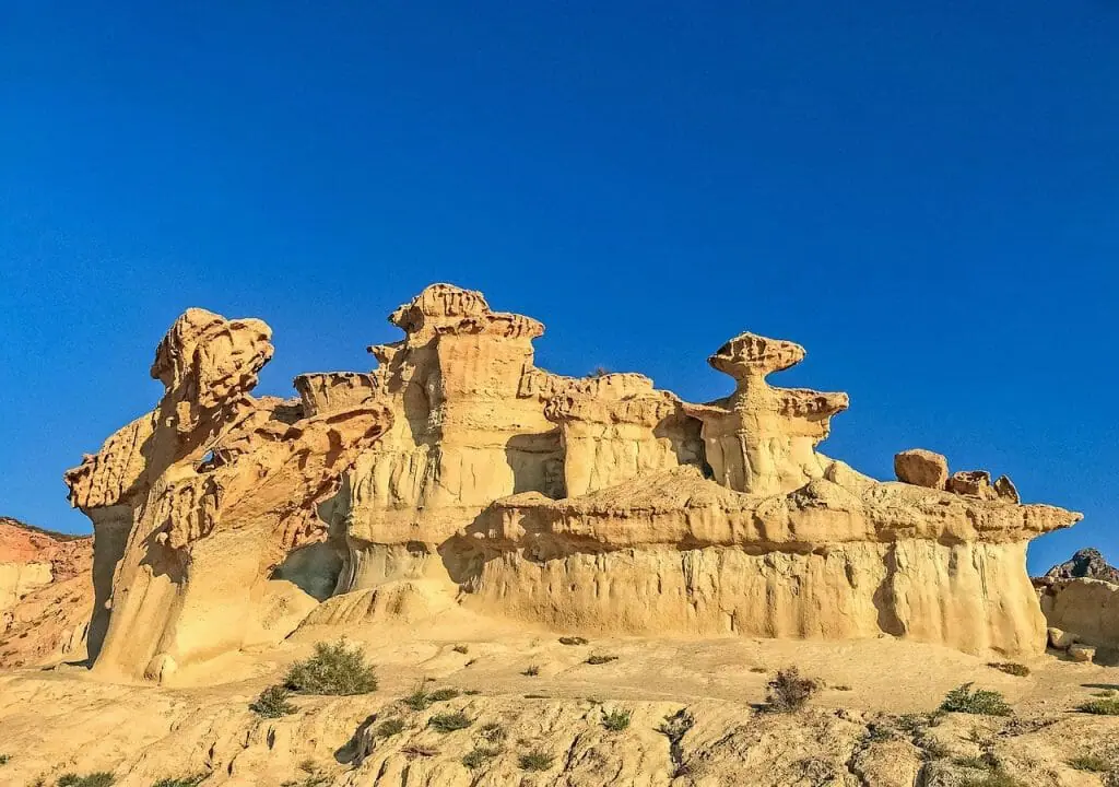 Formaciones rocosas de Bolnuevo en Murcia