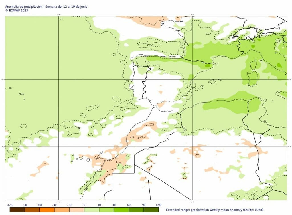 hasta cuándo lluvia precipitación semana