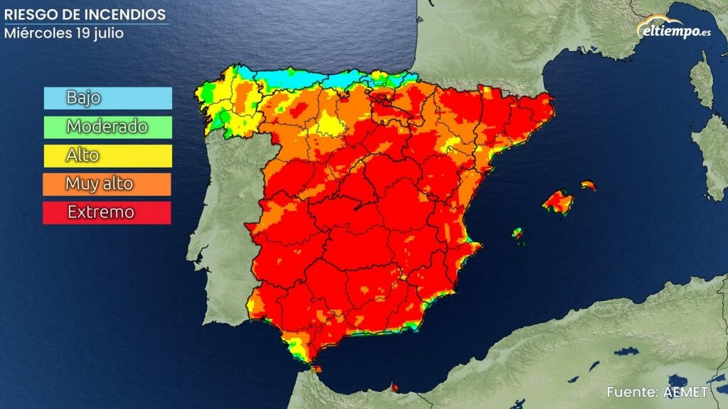 tormentas secas riesgo incendios extremo