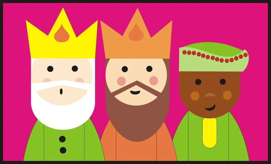 Dibujo de los tres Reyes Magos