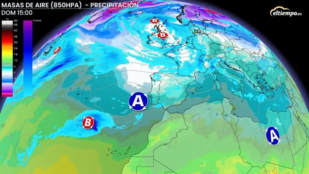 llegará más frío a España tras el paso de un frente
