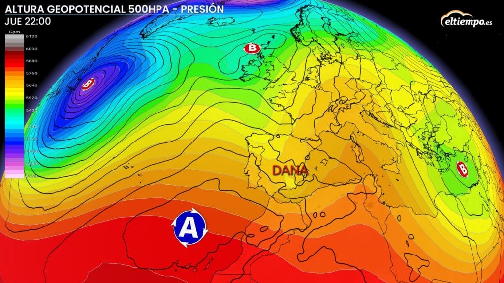 Una DANA cruzará el sur peninsular el jueves