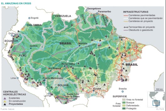 Mapa Selva Amazonas