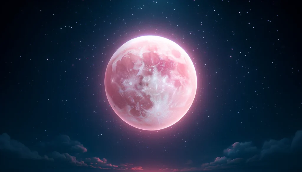 Luna llena en abril de 2024 ¿cuándo es y por qué se llama ‘Luna Rosa