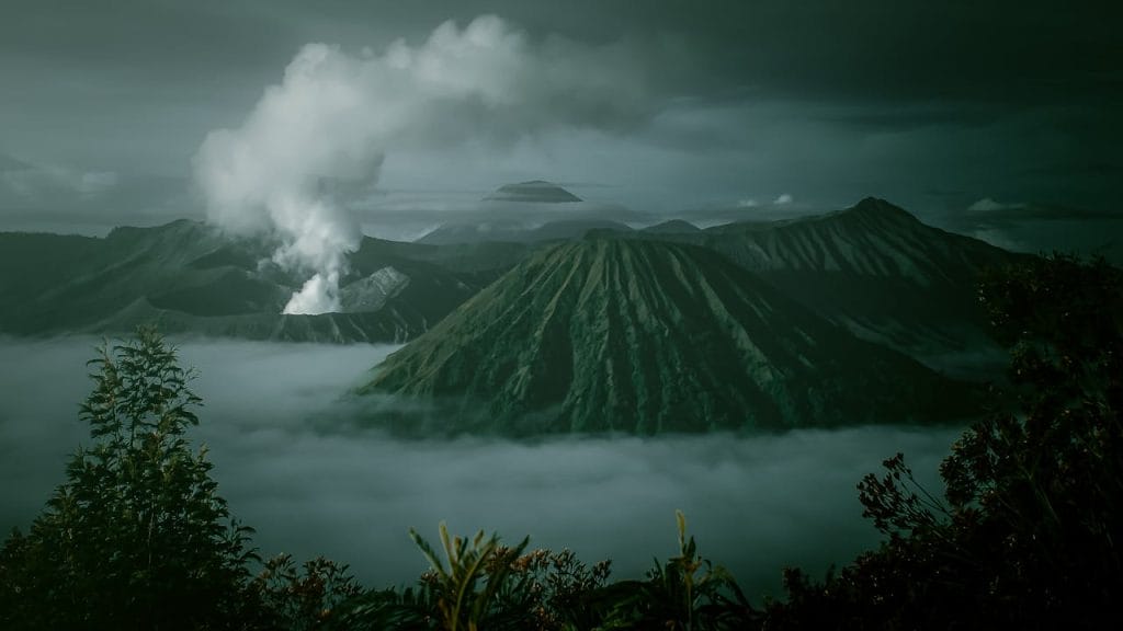 volcán Indonesia