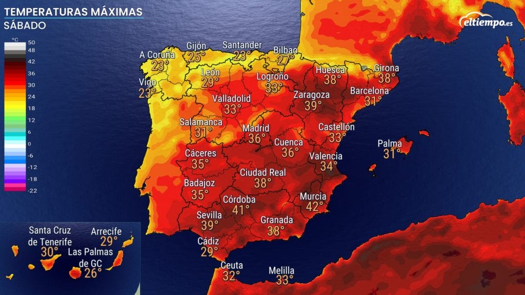 calor sábado ola de calor España