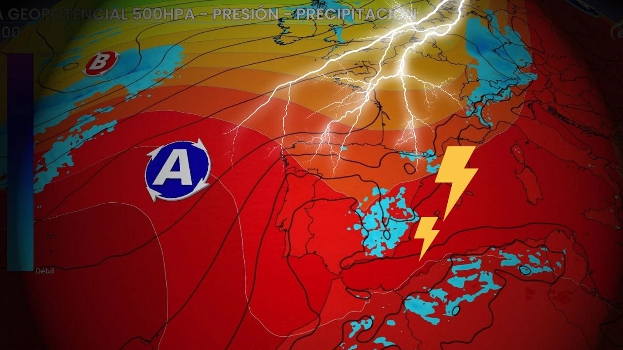 A trough will cross Spain this weekend with heavy rain, storms and hail