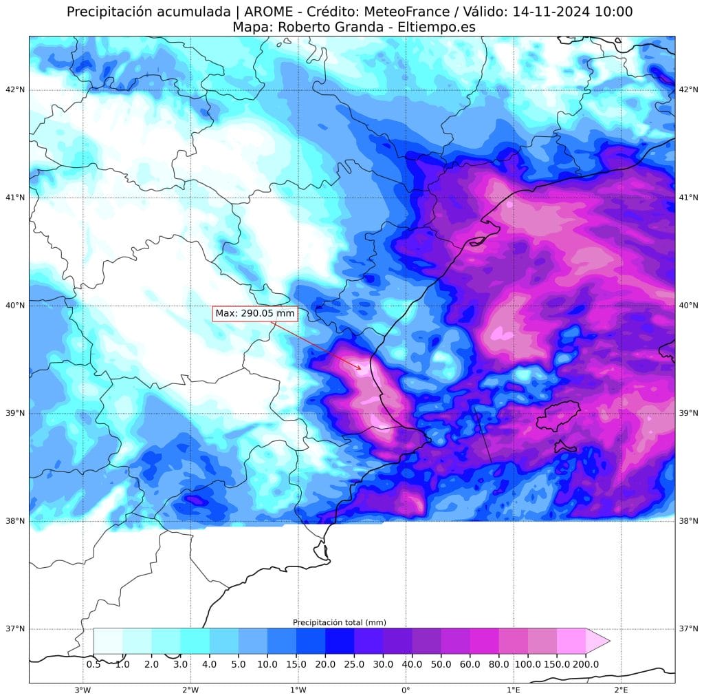 nueva DANA lluvia AROME