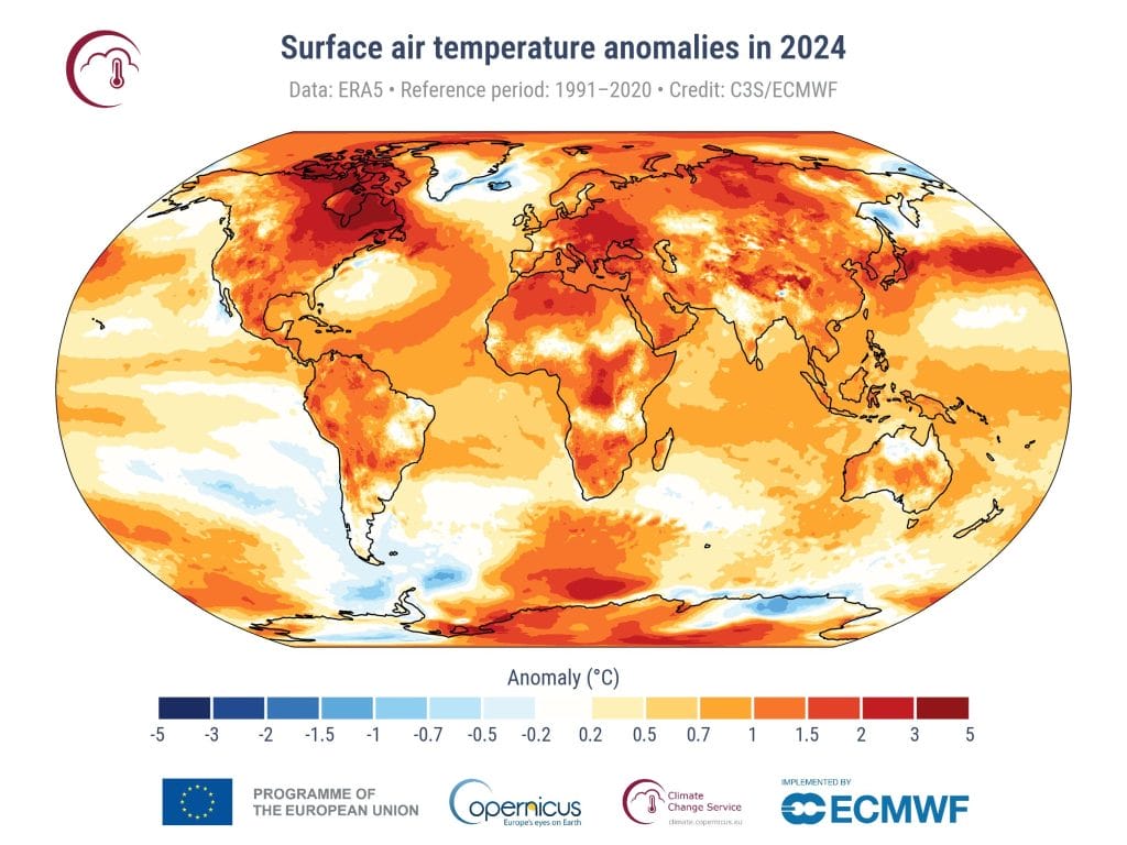 2024 anomalía cálida anomalías globales