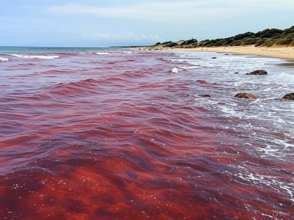 la marea roja algas