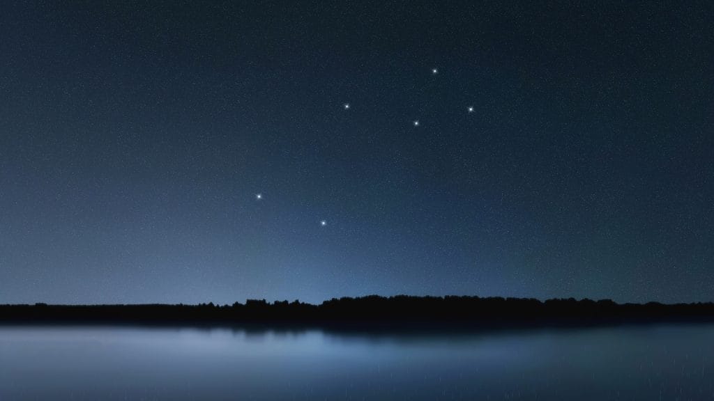 Constelación Lyra vista desde la Tierra