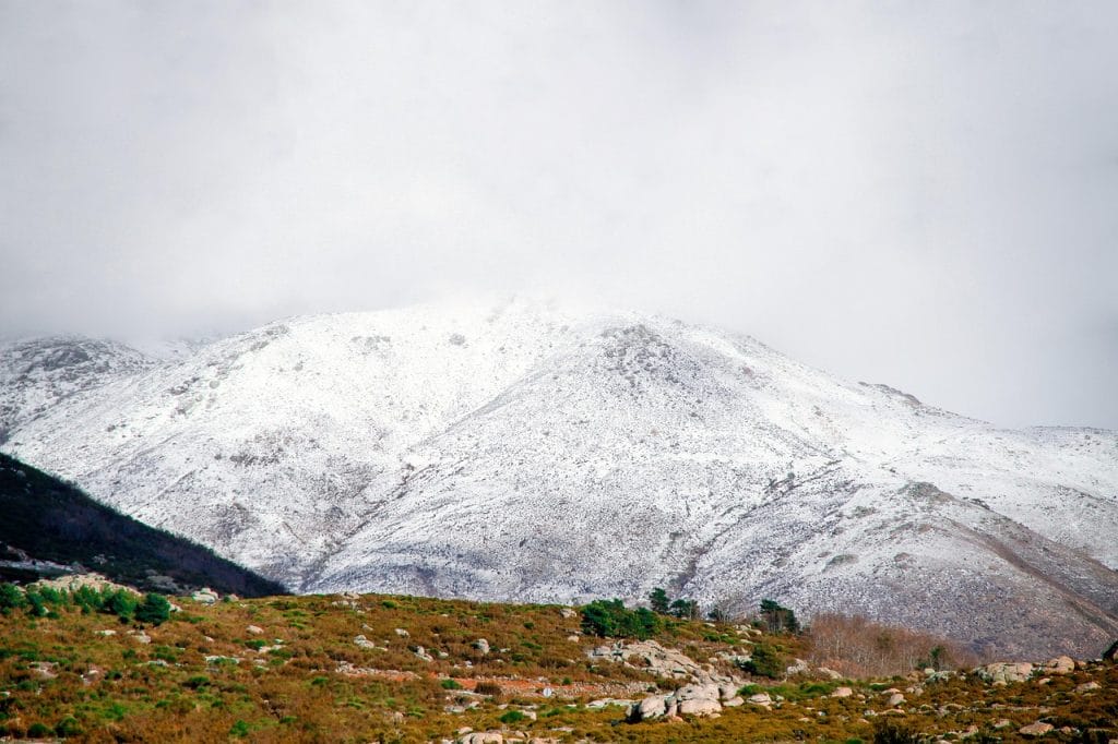 monatañas nevadas y campo
