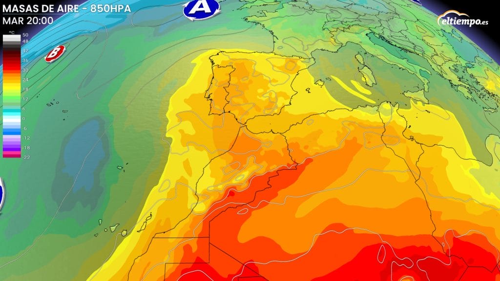 ola de calor temperatura 850