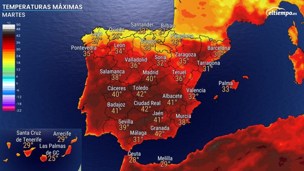 ola de calor agosto martes
