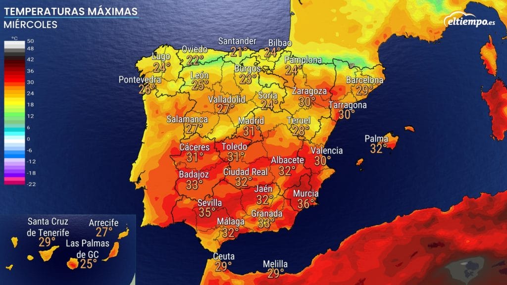 fin ola de calor miercoles