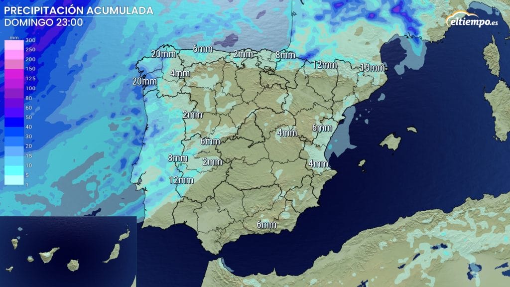 llover fin de semana acumulado