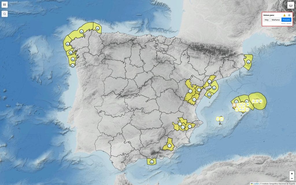 avisos naranjas sábado