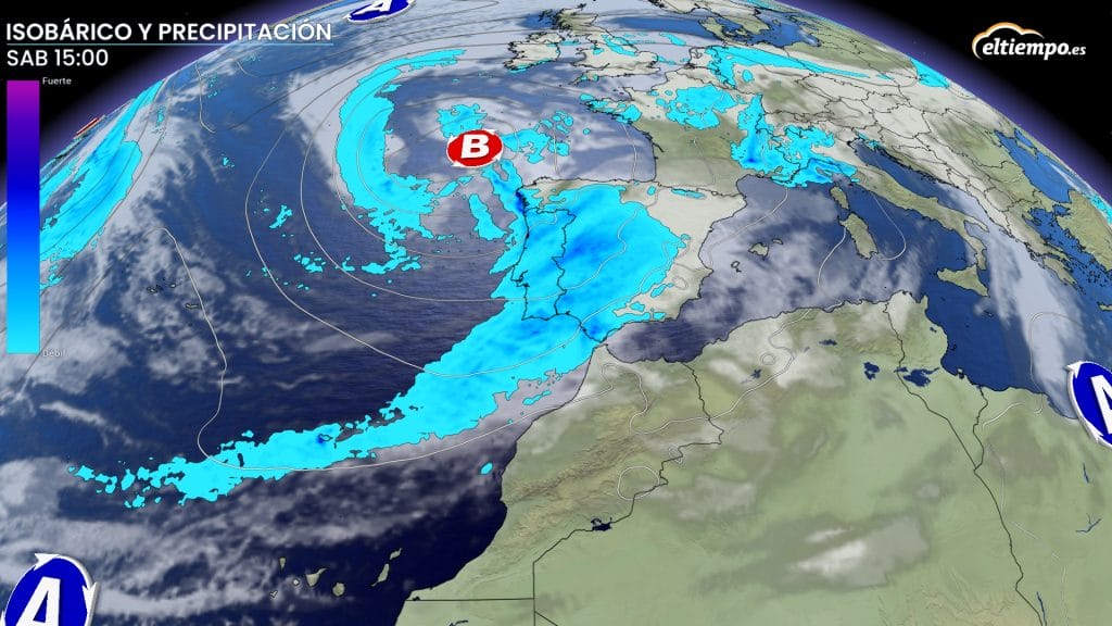 borrasca Claudia sábado