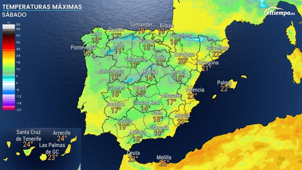 descenso temperaturas sábado