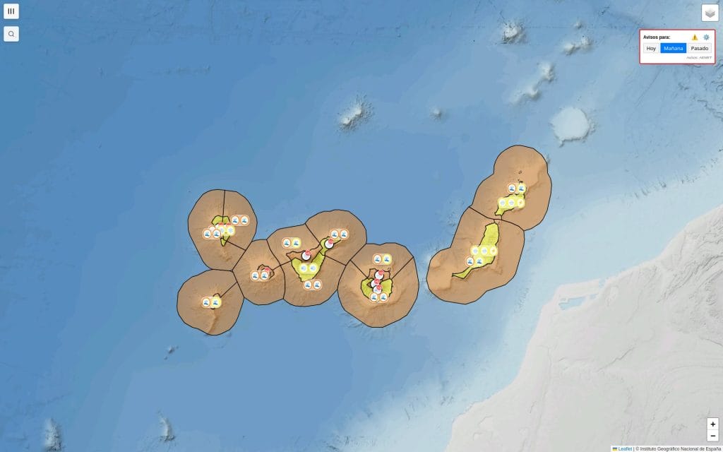 va a llover avisos Canarias