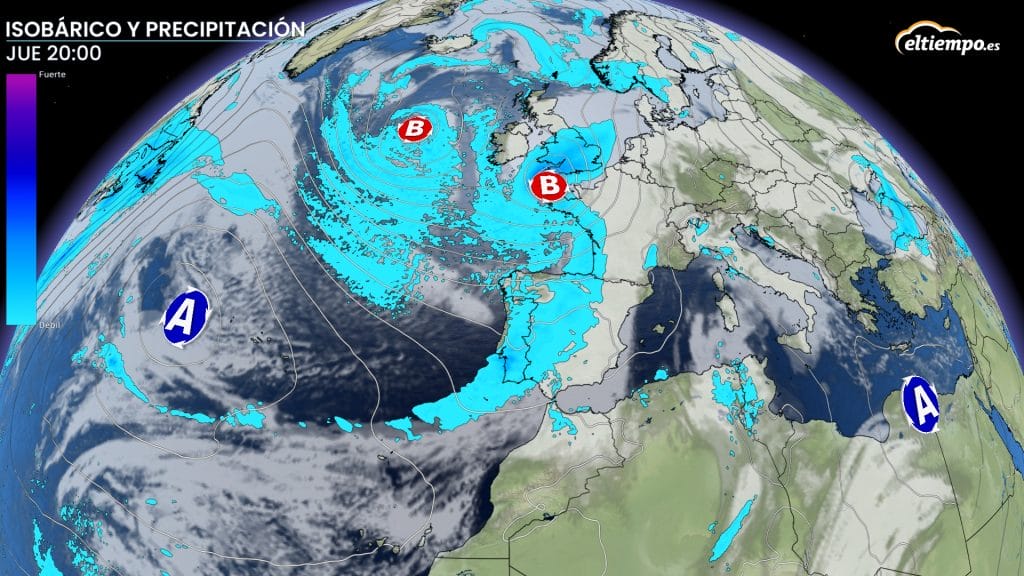 frentes lluvia jueves