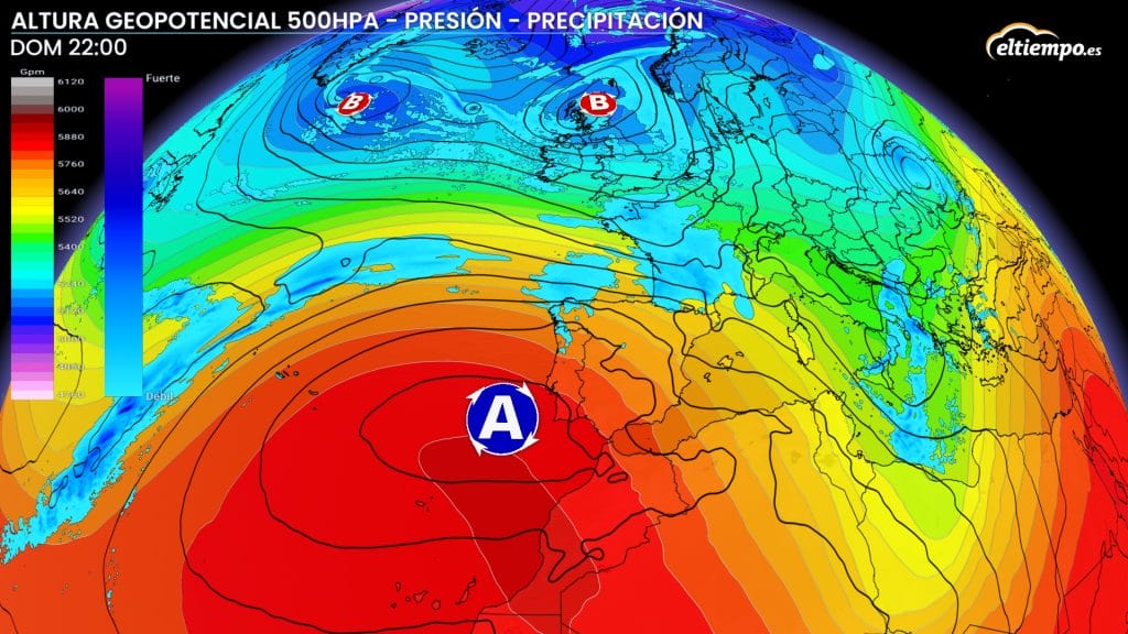 deja de llover domingo geopotencial
