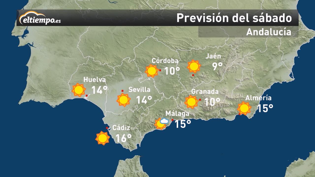 mapa del tiempo en andalucia Qué tiempo hará en Andalucía este fin de semana?